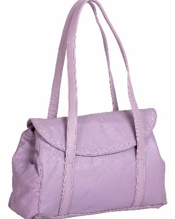 DOMO Leather Stitch Detail Flapover