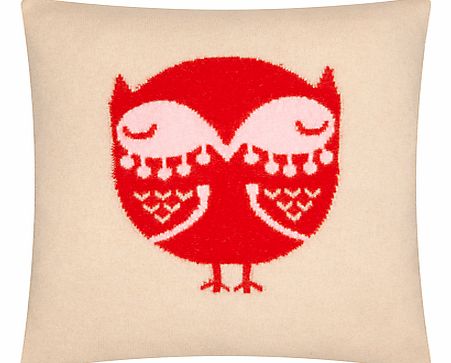 Donna Wilson Owl Cushion, Beige/Red