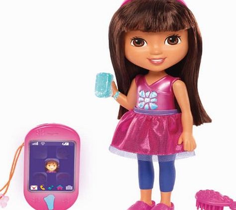 Dora Friends Fisher Price - Dora and Friends Toy - Talking Dora Interactive Doll with Smartphone - 50 Phrases