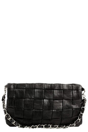 DORA Thatched Effect Clutch Bag with Chain Straps