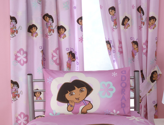dora the Explorer `dorable`66 inch x 54 inch Curtains