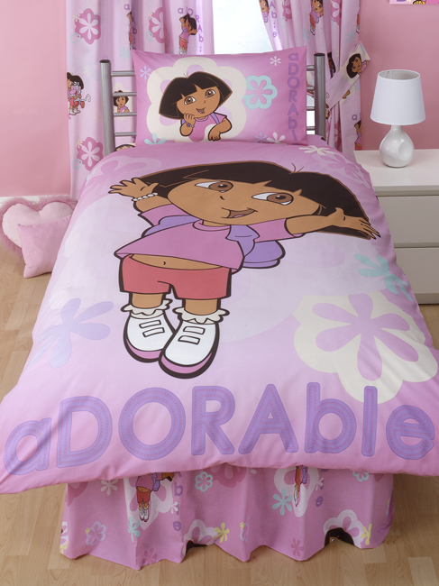 Dora the Explorer Duvet Cover and Pillowcase Totally Adorable Design Bedding - SPECIAL LOW PRICE