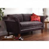 2 Seat Sofa - Harlequin Fern Brown - Dark leg stain