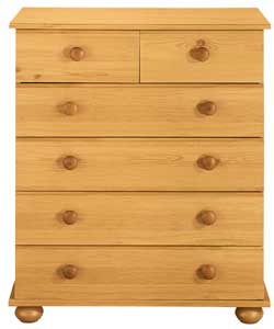4 Wide 2 Narrow Drawer Chest - Pine