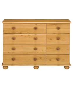 Dorchester 4 Wide 4 Narrow Drawer Chest - Pine