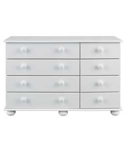 4 Wide 4 Narrow Drawer Chest - White