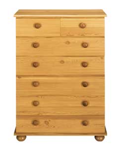 Dorchester 5 Wide 2 Narrow Drawer Chest - Pine
