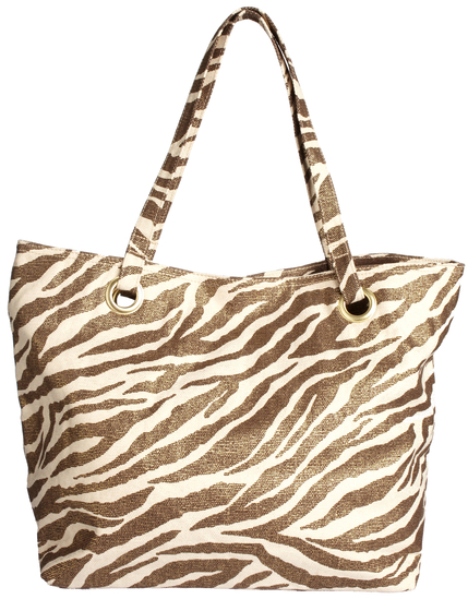 Doris zebra print shopper bag