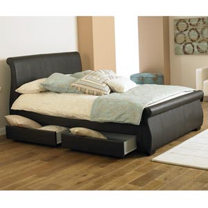 Montana 4FT6 Double Leather Bedstead