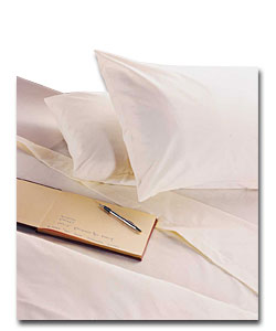 Dorma Percale Collection King Size Fitted Sheet-Parchment.