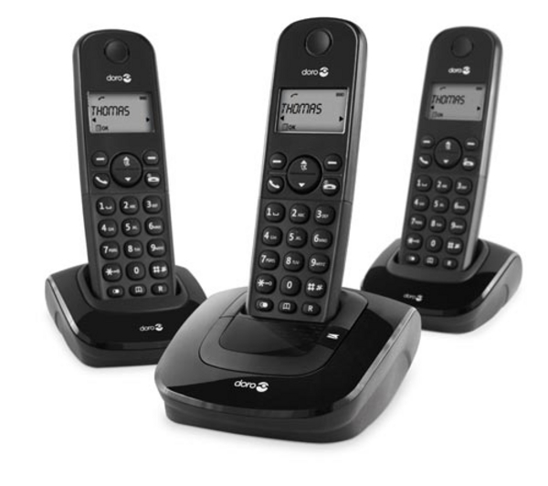 DORO Adapto 3 Digital Cordless Telephone 3 handsets