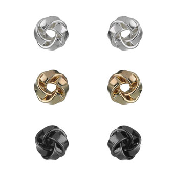 Dorothy Perkins 3 knot stud set