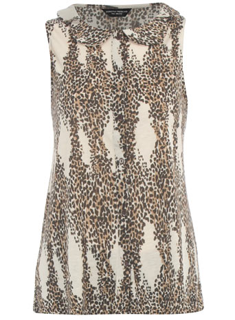 Dorothy Perkins Animal print peterpan blouse