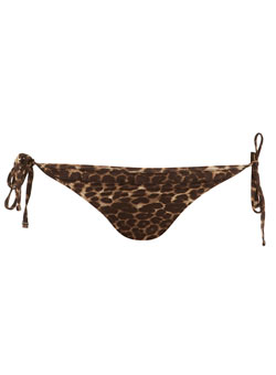 Dorothy Perkins Animal tie side bikini bottoms