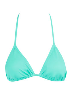 Dorothy Perkins Aqua triangle padded bikini top