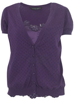 Dorothy Perkins Aubergine 2 in 1 cardigan/cami