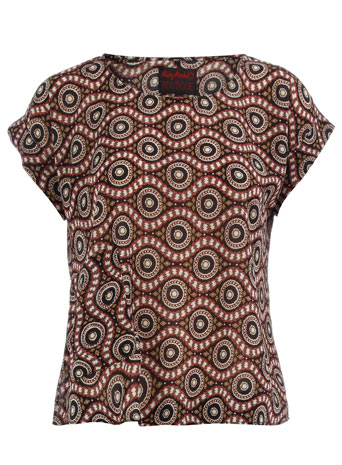 Aztec grey box blouse DP84000049