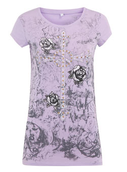B-Soul lavender cross t-shirt