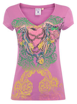 Dorothy Perkins B-Soul lilac chains t-shirt