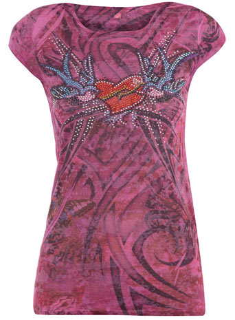 Dorothy Perkins B Soul lilac lovebird t-shirt