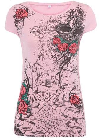 B-Soul pink roses t-shirt