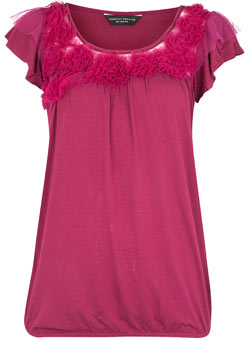 Dorothy Perkins Berry rosette top
