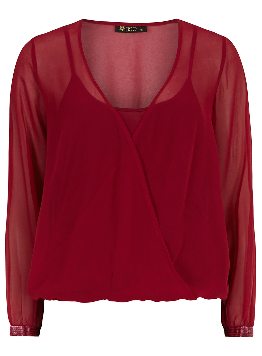 Berry wrap blouse 51001096