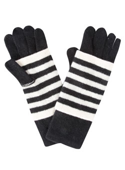 Dorothy Perkins Black and cream 2 in 1 gloves