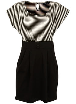 Dorothy Perkins Black and cream two tone tunic