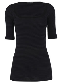 Dorothy Perkins Black and grey stripe top