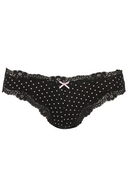 Dorothy Perkins Black and pink heart knickers