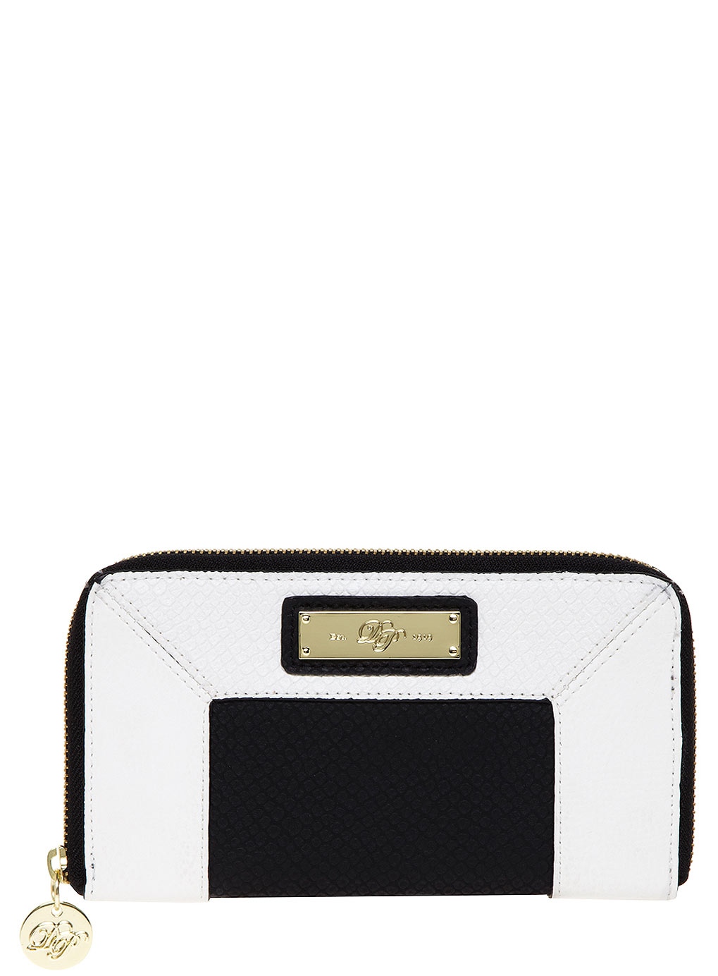 Dorothy Perkins Black and White Zip Purse 18344532