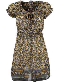 Dorothy Perkins Black and yellow print tunic