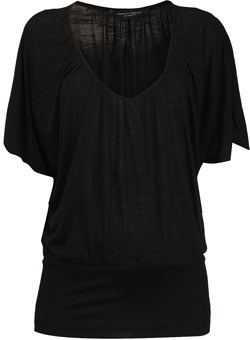 Dorothy Perkins Black batwing v top