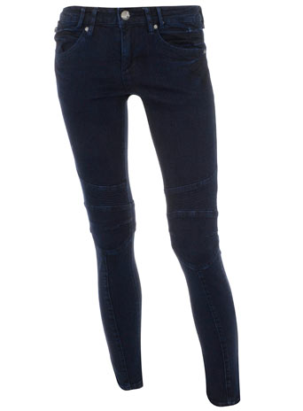 Black biker skinny jeans
