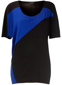 Dorothy Perkins Black/blue batwing top