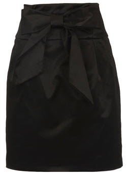 Black bow front skirt skirt