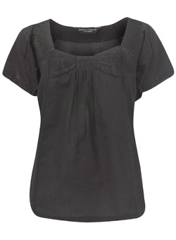 Dorothy Perkins Black bow neck top