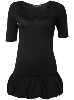 Dorothy Perkins Black bubble hem top