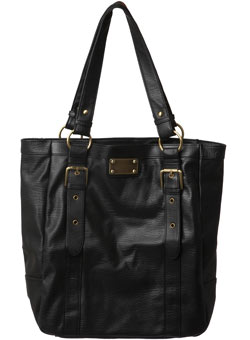 Dorothy Perkins Black buckle tote bag