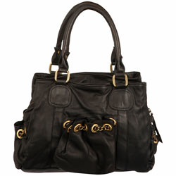 Dorothy Perkins Black chain leather bag