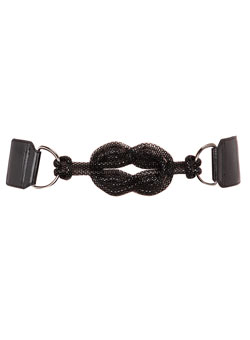 Black chainmail knot belt