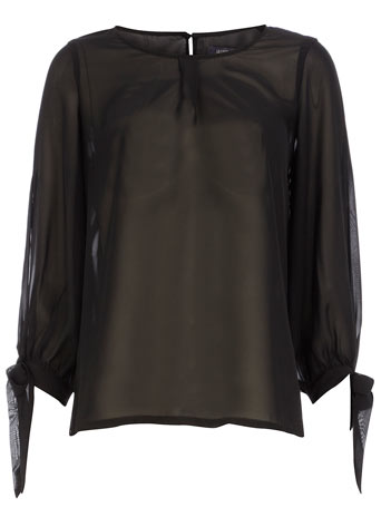 Black chiffon blouse DP80000412