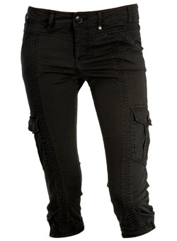 Dorothy Perkins Black combat crops