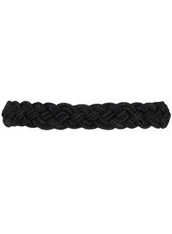 Dorothy Perkins Black cord rope plait belt