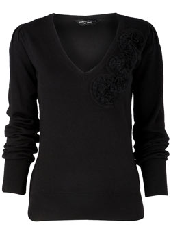 Dorothy Perkins Black corsage jumper