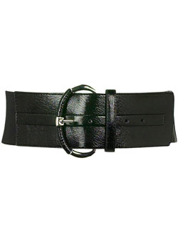 Dorothy Perkins Black cracked paint waist belt