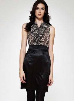 Dorothy Perkins Black/cream 2 in 1 dress