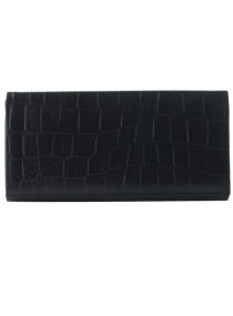 Dorothy Perkins Black crocodile effect clutch