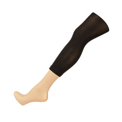 Black cropped footless tights